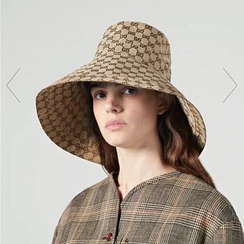 Gucci wide hat ( brown/ denim)