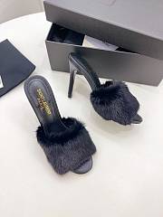 YSL Black Fluffy Heels - 5