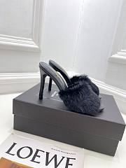 YSL Black Fluffy Heels - 2