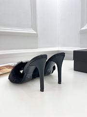 YSL Black Fluffy Heels - 3