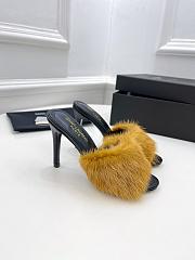 YSL Yellow Fluffy Heels - 1