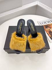 YSL Yellow Fluffy Heels - 6