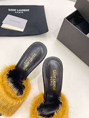 YSL Yellow Fluffy Heels - 4