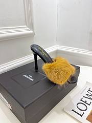 YSL Yellow Fluffy Heels - 3