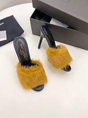 YSL Yellow Fluffy Heels - 2