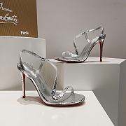 Louboutin CL silver 100 mm heels - 1