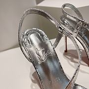 Louboutin CL silver 100 mm heels - 6