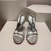 Louboutin CL silver 100 mm heels - 5