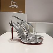 Louboutin CL silver 100 mm heels - 3