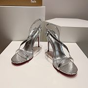 Louboutin CL silver 100 mm heels - 2