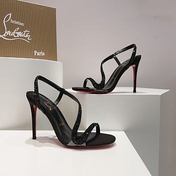 Louboutin CL black stone 100 mm heels