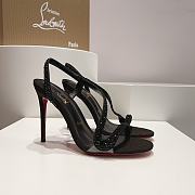 Louboutin CL black stone 100 mm heels - 6