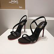 Louboutin CL black stone 100 mm heels - 5