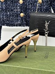 Gucci GG beige slingback pump - 5