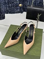 Gucci GG beige slingback pump - 2