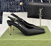 Gucci GG black slingback pump - 1