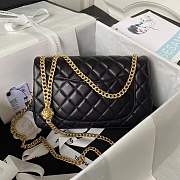 Chanel Lambskin Quilted CC Rose Black Flap Bag - 3