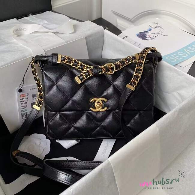 Chanel Beltchain Black Lambskin Gold Hardware Bag  - 1