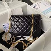 Chanel CF 20 black lambskin gold hardware chain bag  - 4