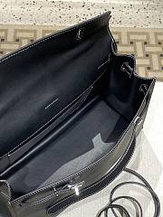 Hermes Kelly flat black leather bag - 4