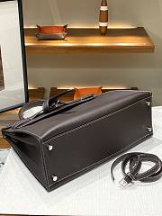 Hermes Kelly flat coffee leather bag - 2