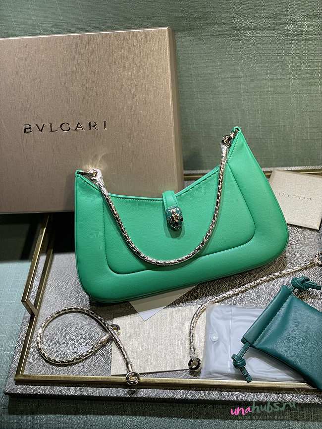 Bvlgari Serpenti Baia green shoulder bag - 1