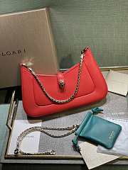 Bvlgari Serpenti Baia red shoulder bag - 1