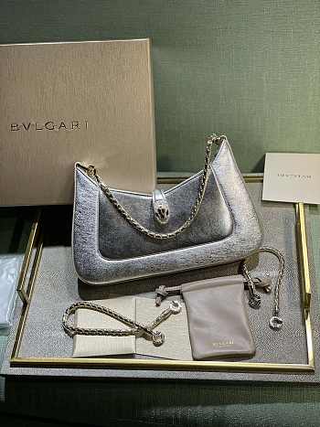 Bvlgari Serpenti Baia silver shoulder bag