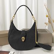 Bvlgari Serpenti Ellipse Black Leather Shoulder Bag - 1