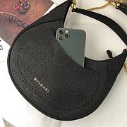 Bvlgari Serpenti Ellipse Black Leather Shoulder Bag - 3