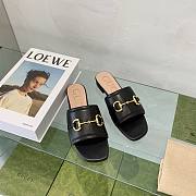 Gucci Horsebit Black Leather Slippers  - 6