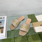 Gucci Horsebit Beige Leather Slippers  - 6