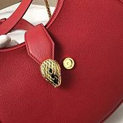 Bvlgari Serpenti Ellipse Red Leather Shoulder Bag - 4