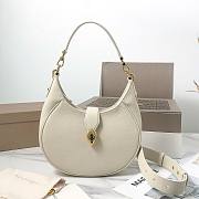 Bvlgari Serpenti Ellipse White Leather Shoulder Bag - 1