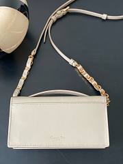 Dior CD Signature Mini White Calfskin Bag - 4