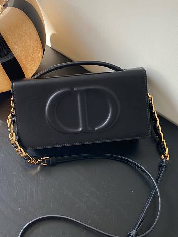 Dior CD Signature Mini Black Calfskin Bag