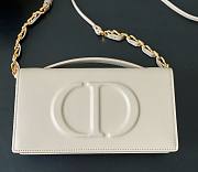 Dior CD Signature Mini White Calfskin Bag - 1