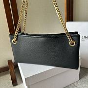 Celine medium newspaper black calfskin bag  - 2