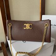 Celine medium newspaper brown calfskin bag - 1