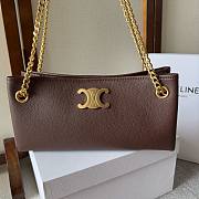 Celine medium newspaper brown calfskin bag - 2