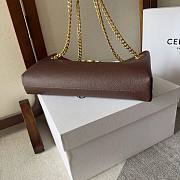 Celine medium newspaper brown calfskin bag - 6