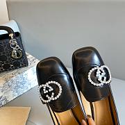 Gucci GG Black Heeled Loafers - 5