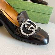 Gucci GG Black Heeled Loafers - 3