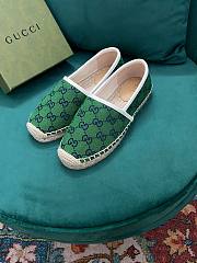 Gucci GG Green Canvas Espadrilles - 3