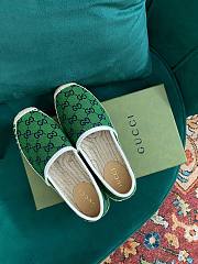 Gucci GG Green Canvas Espadrilles - 4