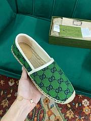 Gucci GG Green Canvas Espadrilles - 5