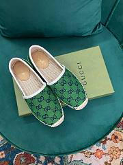 Gucci GG Green Canvas Espadrilles - 6