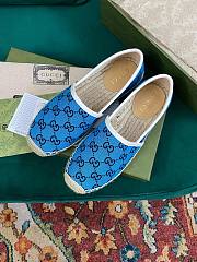 Gucci GG Blue Canvas Espadrilles - 1