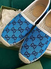 Gucci GG Blue Canvas Espadrilles - 6