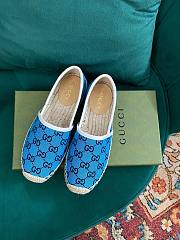 Gucci GG Blue Canvas Espadrilles - 4